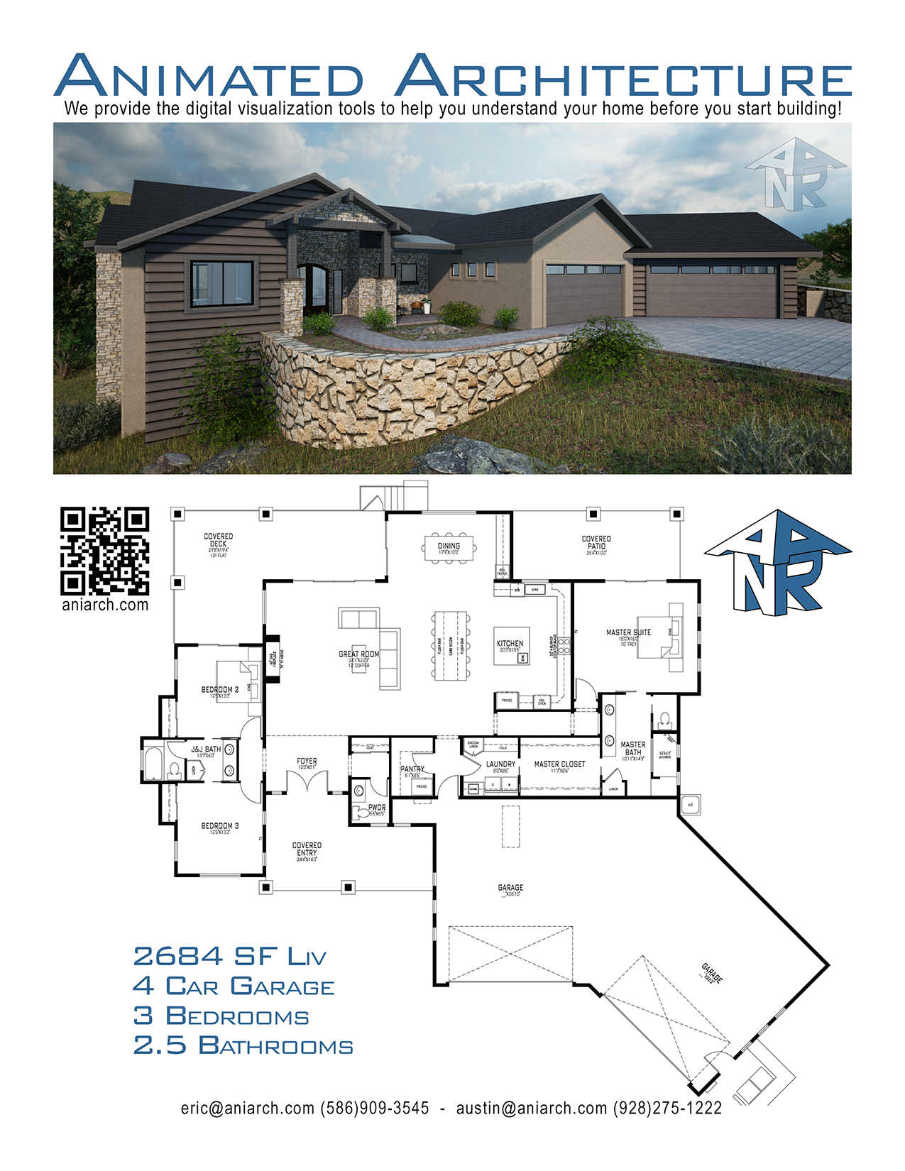 2684 SF - 3BD - 2.5BA